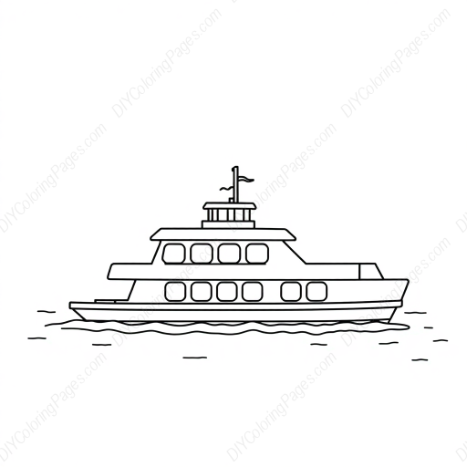 Free Printable ferry crossing - crossing, ferry Coloring Page for Kids and Adults - High Quality PDF & PNG Download