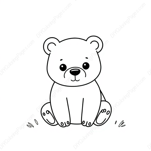 cute bear - cute, bear coloring page