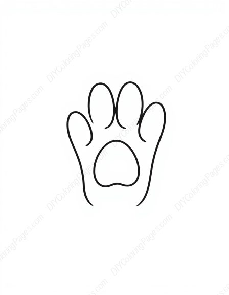 Free Printable dog paw - dog, paw Coloring Page for Kids and Adults - High Quality PDF & PNG Download