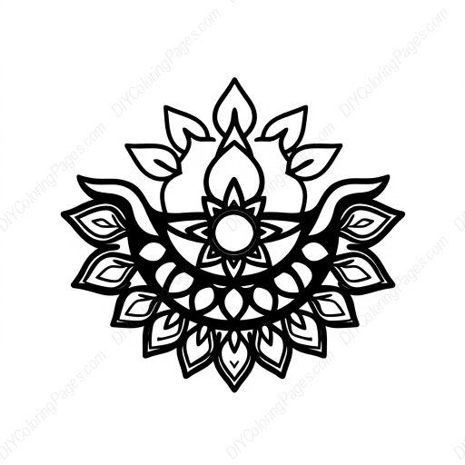 Free Printable yantra - yantra Coloring Page for Kids and Adults - High Quality PDF & PNG Download
