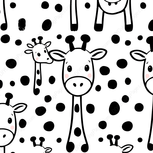 Free Printable giraffe pattern - pattern, giraffe Coloring Page for Kids and Adults - High Quality PDF & PNG Download