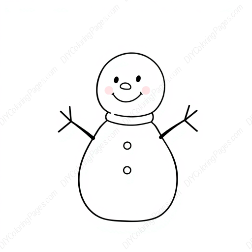 Free Printable snowman - snowman Coloring Page for Kids and Adults - High Quality PDF & PNG Download