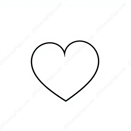 heart - heart coloring page