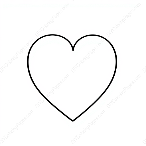heart - heart coloring page