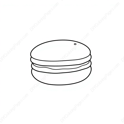 adorable macaron - adorable, macaron coloring page