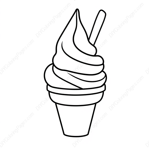 ice cream - ice cream coloring page