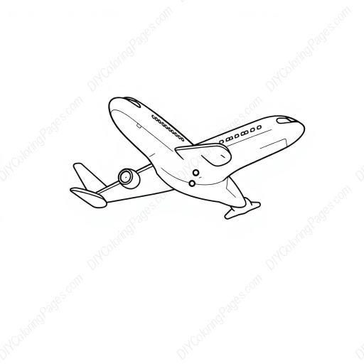 Free Printable airplane taking off - airplane, taking off Coloring Page for Kids and Adults - High Quality PDF & PNG Download