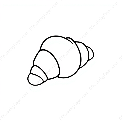 Free Printable croissant - croissant Coloring Page for Kids and Adults - High Quality PDF & PNG Download