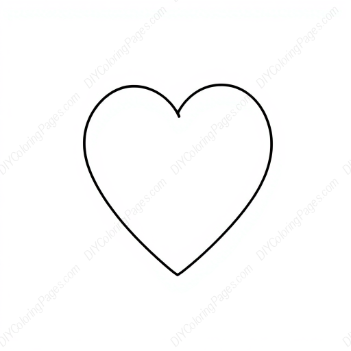 heart - heart coloring page