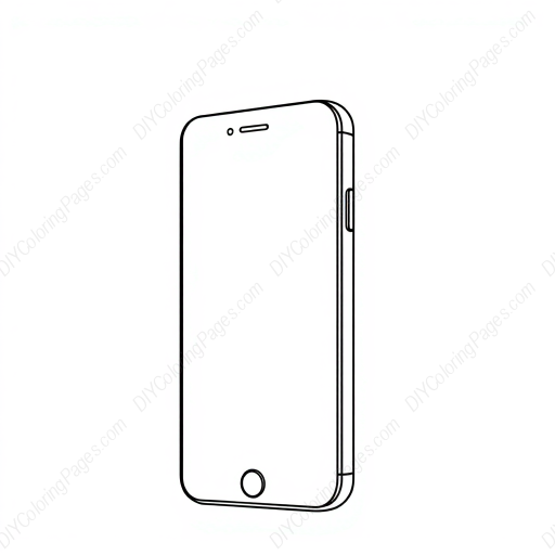 Free Printable iphone - iphone Coloring Page for Kids and Adults - High Quality PDF & PNG Download