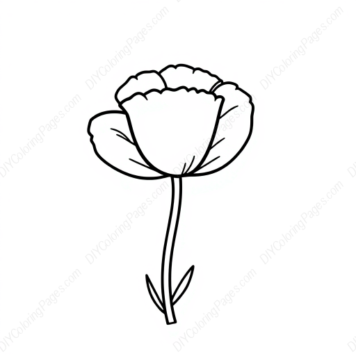 Free Printable poppy - poppy Coloring Page for Kids and Adults - High Quality PDF & PNG Download