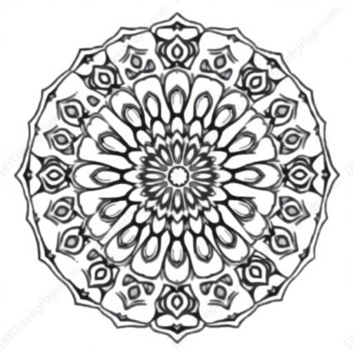 mandala pattern - mandala, pattern coloring page