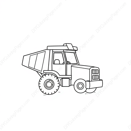 Free Printable construction truck - construction, truck Coloring Page for Kids and Adults - High Quality PDF & PNG Download