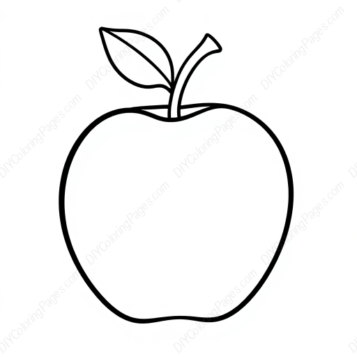 apple - apple coloring page