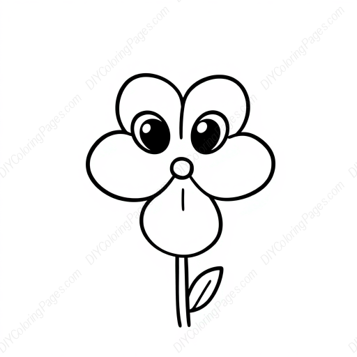 Free Printable forget me not - flower, blue, petals, forget me not, plant Coloring Page for Kids and Adults - High Quality PDF & PNG Download
