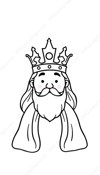 Free Printable king with crown - crown, king Coloring Page for Kids and Adults - High Quality PDF & PNG Download
