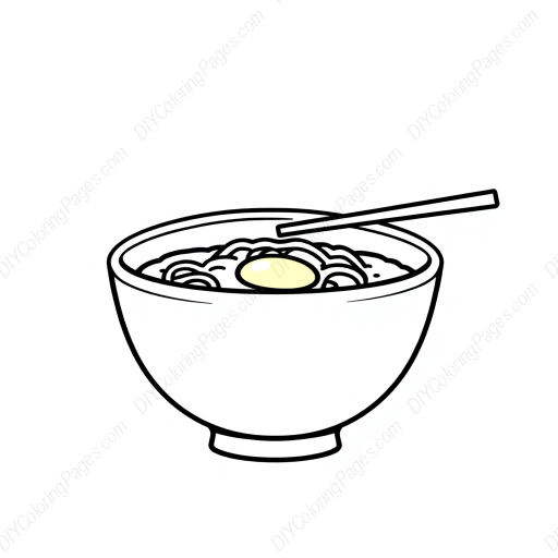 Free Printable ramen bowl - ramen, bowl Coloring Page for Kids and Adults - High Quality PDF & PNG Download