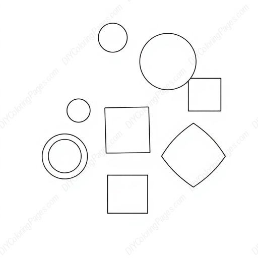 geometric shapes - geometric shapes coloring page