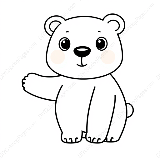 cute bear - cute, bear coloring page