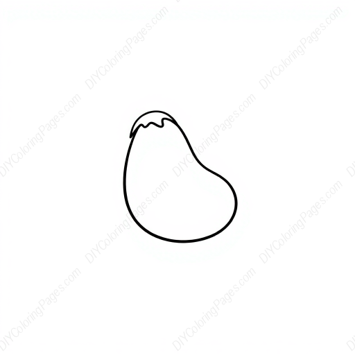 Free Printable eggplant - eggplant Coloring Page for Kids and Adults - High Quality PDF & PNG Download