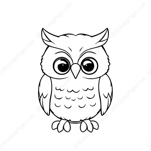 adorable owl - adorable, owl coloring page