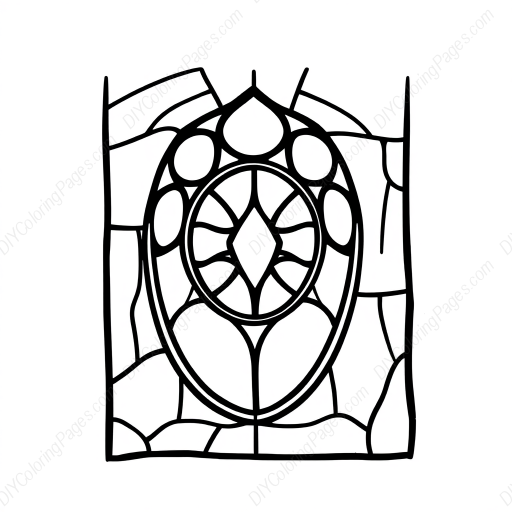 Free Printable stained glass - stained glass Coloring Page for Kids and Adults - High Quality PDF & PNG Download