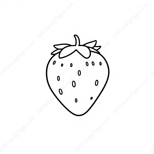 Free Printable strawberry - strawberry Coloring Page for Kids and Adults - High Quality PDF & PNG Download