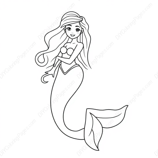 mermaid - mermaid coloring page