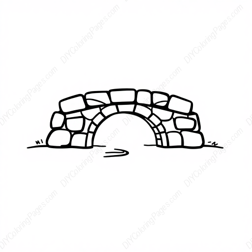 Free Printable stone bridge - bridge, stone Coloring Page for Kids and Adults - High Quality PDF & PNG Download