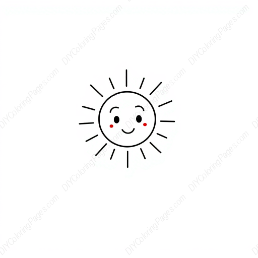 Free Printable sun shining - sun, shining Coloring Page for Kids and Adults - High Quality PDF & PNG Download