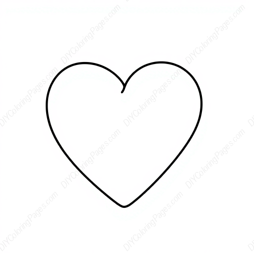 heart - heart coloring page