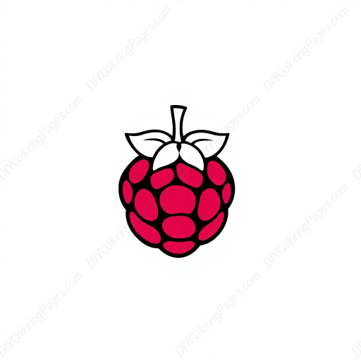 Free Printable raspberry - raspberry Coloring Page for Kids and Adults - High Quality PDF & PNG Download