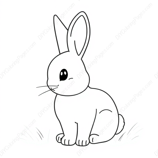 cute bunny - cute, bunny coloring page
