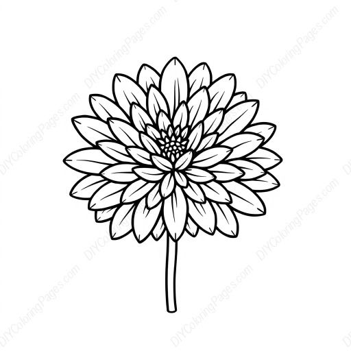 Free Printable chrysanthemum - chrysanthemum Coloring Page for Kids and Adults - High Quality PDF & PNG Download