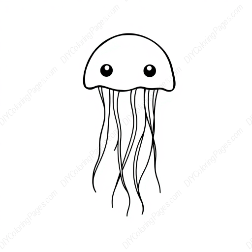 Free Printable jellyfish - jellyfish Coloring Page for Kids and Adults - High Quality PDF & PNG Download