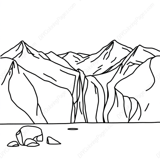 Free Printable glacier - glacier Coloring Page for Kids and Adults - High Quality PDF & PNG Download