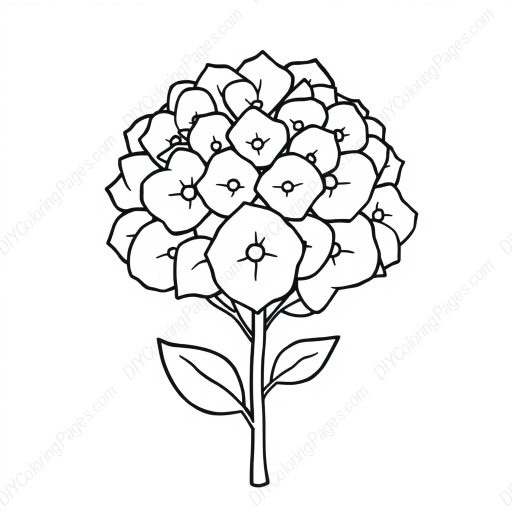 Free Printable hydrangea - hydrangea Coloring Page for Kids and Adults - High Quality PDF & PNG Download