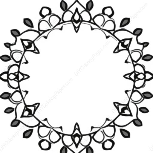 Free Printable mandala border - mandala, border Coloring Page for Kids and Adults - High Quality PDF & PNG Download