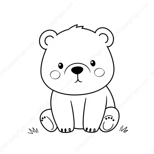 cute bear - cute, bear coloring page