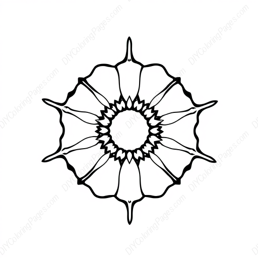 Free Printable fractal design - fractal design Coloring Page for Kids and Adults - High Quality PDF & PNG Download
