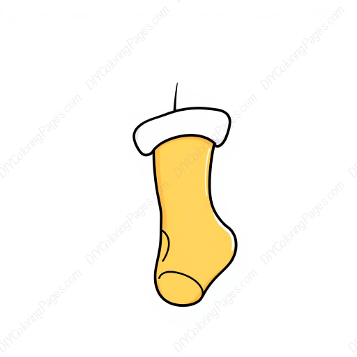 Free Printable stocking hung - stocking, hung Coloring Page for Kids and Adults - High Quality PDF & PNG Download