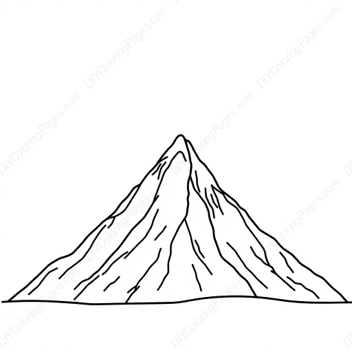 mountain - mountain coloring page