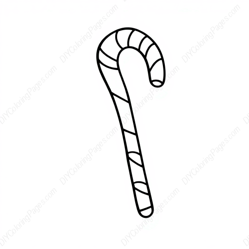 Free Printable candy cane - candy cane Coloring Page for Kids and Adults - High Quality PDF & PNG Download