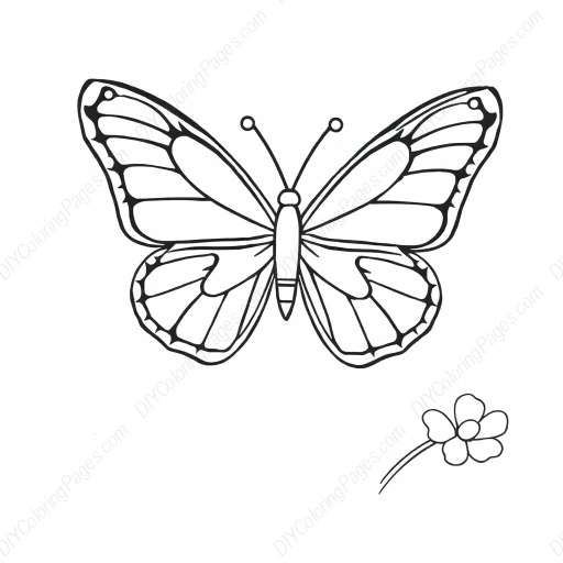 butterfly - butterfly coloring page
