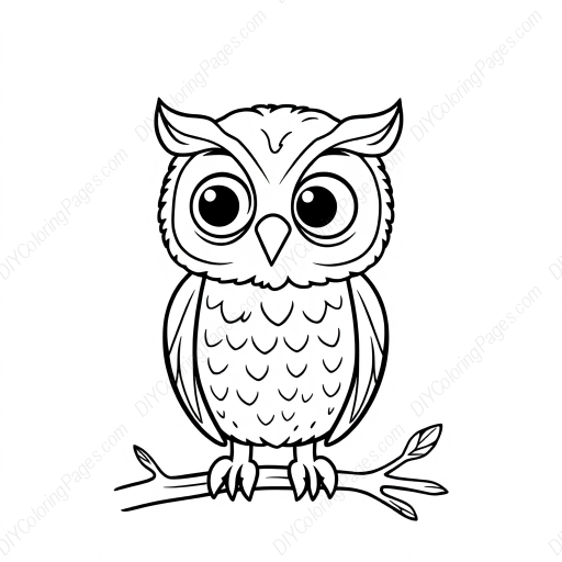 adorable owl - adorable, owl coloring page