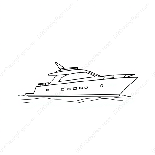 Free Printable yacht elegant - yacht, elegant Coloring Page for Kids and Adults - High Quality PDF & PNG Download