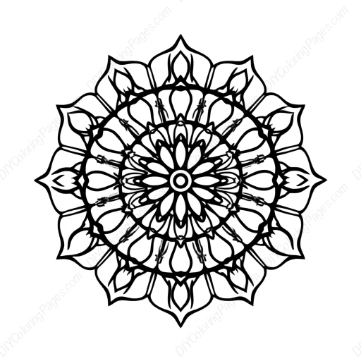 Free Printable mandala symmetry - mandala, symmetry Coloring Page for Kids and Adults - High Quality PDF & PNG Download