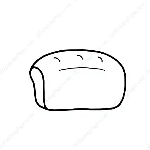 Free Printable bread loaf - bread, loaf Coloring Page for Kids and Adults - High Quality PDF & PNG Download