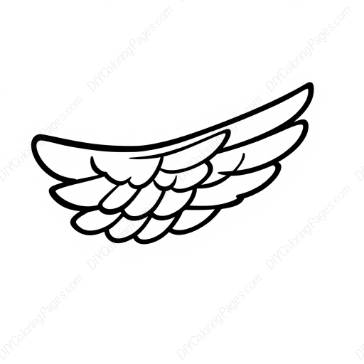Free Printable bird wing - bird, wing Coloring Page for Kids and Adults - High Quality PDF & PNG Download
