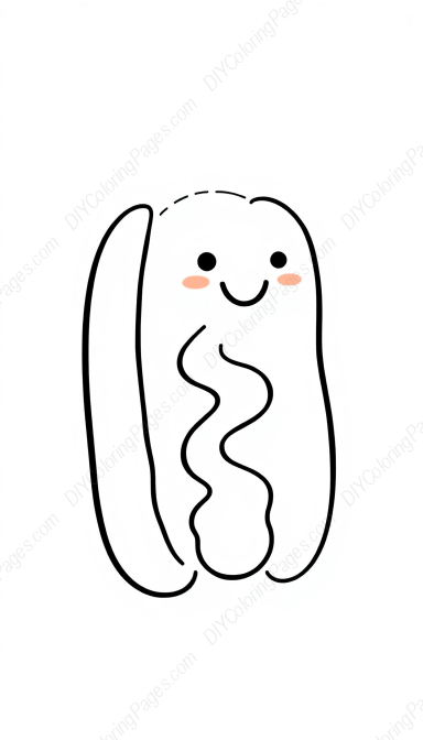 Free Printable hot dog - hot dog Coloring Page for Kids and Adults - High Quality PDF & PNG Download
